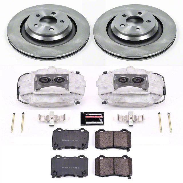 PowerStop Charger OE Replacement Brake Rotor, Pad and Caliper Kit; Rear KCOE4583 (0614 Charger
