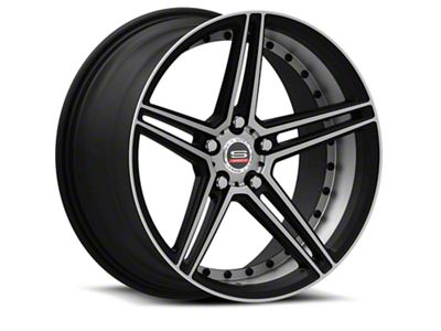 Spec-1 SPM-77 Gloss Black Machined Wheel; Rear Only; 20x10.5 (08-23 RWD Challenger, Excluding Widebody)