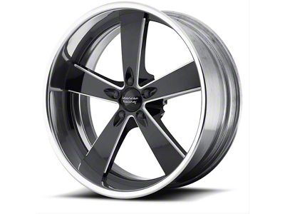 American Racing Burnout Two-Piece Gloss Black Milled Wheel; 20x8.5 (08-23 RWD Challenger, Excluding Widebody)