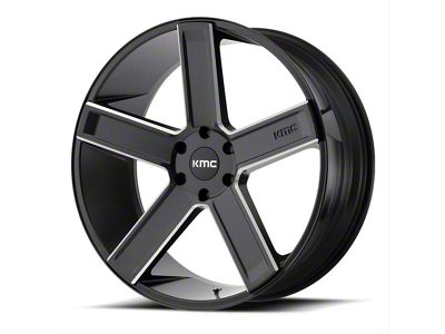 KMC Duece Satin Black Milled Wheel; 20x8.5 (08-23 RWD Challenger, Excluding Widebody)