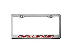 License Plate Frame with CHALLENGER Lettering; Solid Bright Red (Universal; Some Adaptation May Be Required)