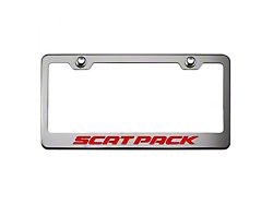 License Plate Frame with SCAT PACK Lettering; Solid Bright Red (Universal; Some Adaptation May Be Required)