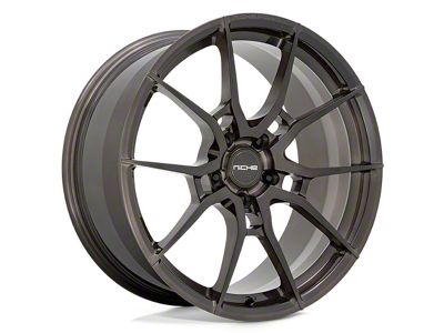 Niche Kanan Brushed Candy Smoke Wheel; Rear Only; 20x11 (08-23 RWD Challenger, Excluding Widebody)