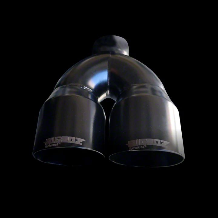 Bigboz Exhaust Challenger 4Inch Quad BoltOn Exhaust Tips; Flat Black
