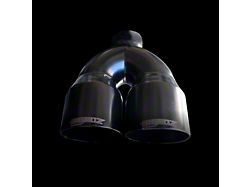 Bigboz Exhaust Quad Weld-On Exhaust Tips; 4-Inch; Flat Black (09-23 V6 Challenger)