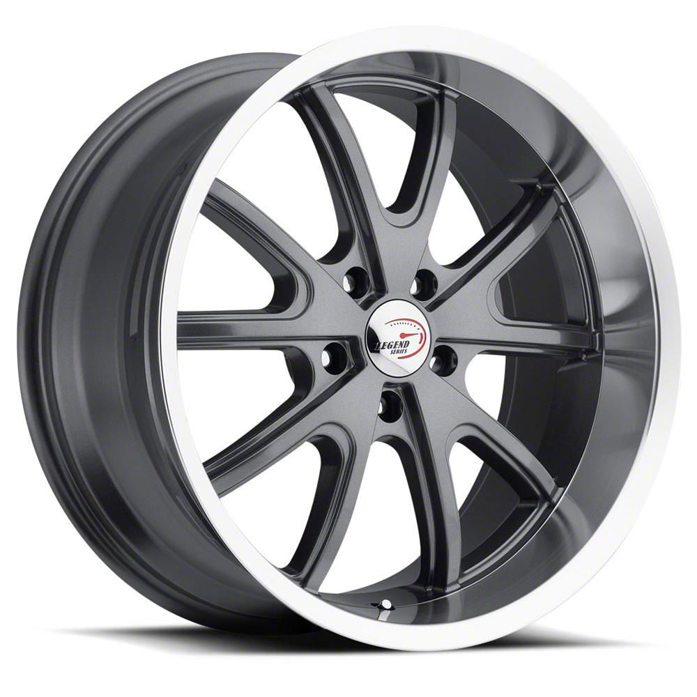 Vision Wheel Torque Gunmetal Machined Wheel; 20x8.5 (08-23 RWD Challenger, Excluding Widebody)