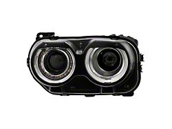 OEM Style Headlight; Black Housing; Clear Lens; Driver Side (15-23 Challenger w/ Factory HID Headlights)