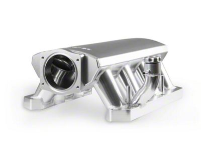 Sniper EFI Hi-Ram Sheet Metal Fabricated Intake Manifold with 92mm TB Opening and Fuel Rail Kit; Silver (08-20 V8 HEMI Challenger, Excluding 6.2L HEMI)