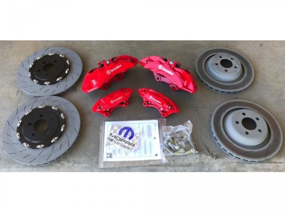 Mopar Charger Performance Hellcat Front and Rear Big Brake Kit; Red