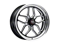 WELD Performance Laguna Drag Gloss Black Milled Wheel; Front Only; 18x5 (08-23 RWD Challenger, Excluding Widebody)