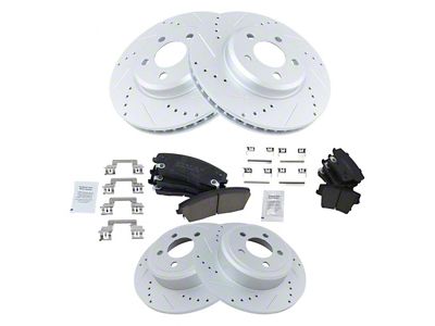 Ceramic Performance Brake Rotor and Pad Kit; Front and Rear (06-19 Charger w/ Solid Rear Rotors)