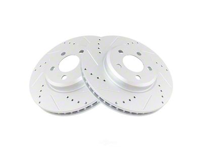 Performance Drilled and Slotted Rotors; Front Pair (06-23 Charger w/ 12.60-Inch Front Rotors)