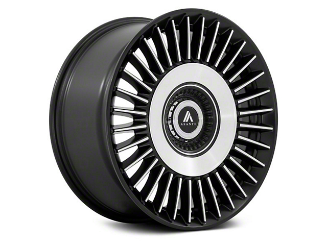 Asanti Tiara Satin Black Machined Wheel; 20x9 (08-23 RWD Challenger, Excluding Widebody)
