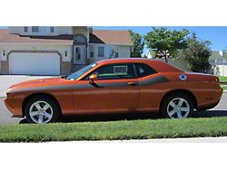 Side Stripes with Pins; Gloss Black (11-14 Challenger)