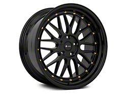 Vors VR8 All Black Gold Rivet Wheel; 18x8 (17-23 AWD Challenger)
