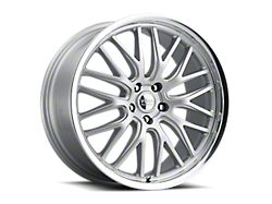 Voxx Masi Silver Mirror Machined Wheel; 18x8 (11-23 RWD Charger w/o Brembo, Excluding Widebody)