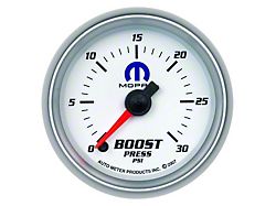 Auto Meter Boost Gauge with MOPAR Logo; Digital Stepper Motor (Universal; Some Adaptation May Be Required)