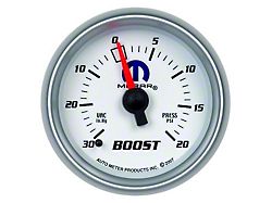 Auto Meter Boost/Vacuum Gauge with MOPAR Logo; Mechanical (Universal; Some Adaptation May Be Required)