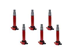 ACEON Ignition Coils; Red; Set of Six (06-10 2.7L, 3.5L Charger)