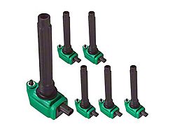 ACEON Ignition Coils; Green; Set of Six (11-19 3.6L Charger)