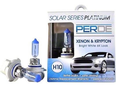 Perde Solar Series Platinum Xenon-Enhanced Halogen Fog Light Bulbs; H10 (05-13 Corvette C6)