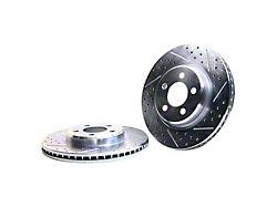 Baer Sport Drilled and Slotted Rotors; Front Pair (06-23 RWD V6 Charger w/ Single Piston Front Calipers)