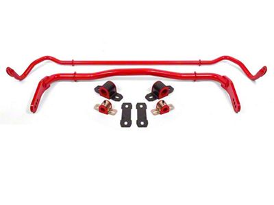 BMR Adjustable Front and Non-Adjustable Rear Sway Bar; Red (06-23 Charger)