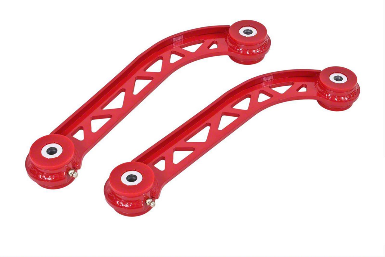 BMR Non-Adjustable Upper Control Arms; Polyurethane Bushings; Red (06-23 Charger)