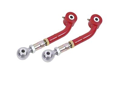 BMR On-Car Adjustable Upper Trailing Arms; Polyurethane/Rod End Combo; Red (06-23 Charger)