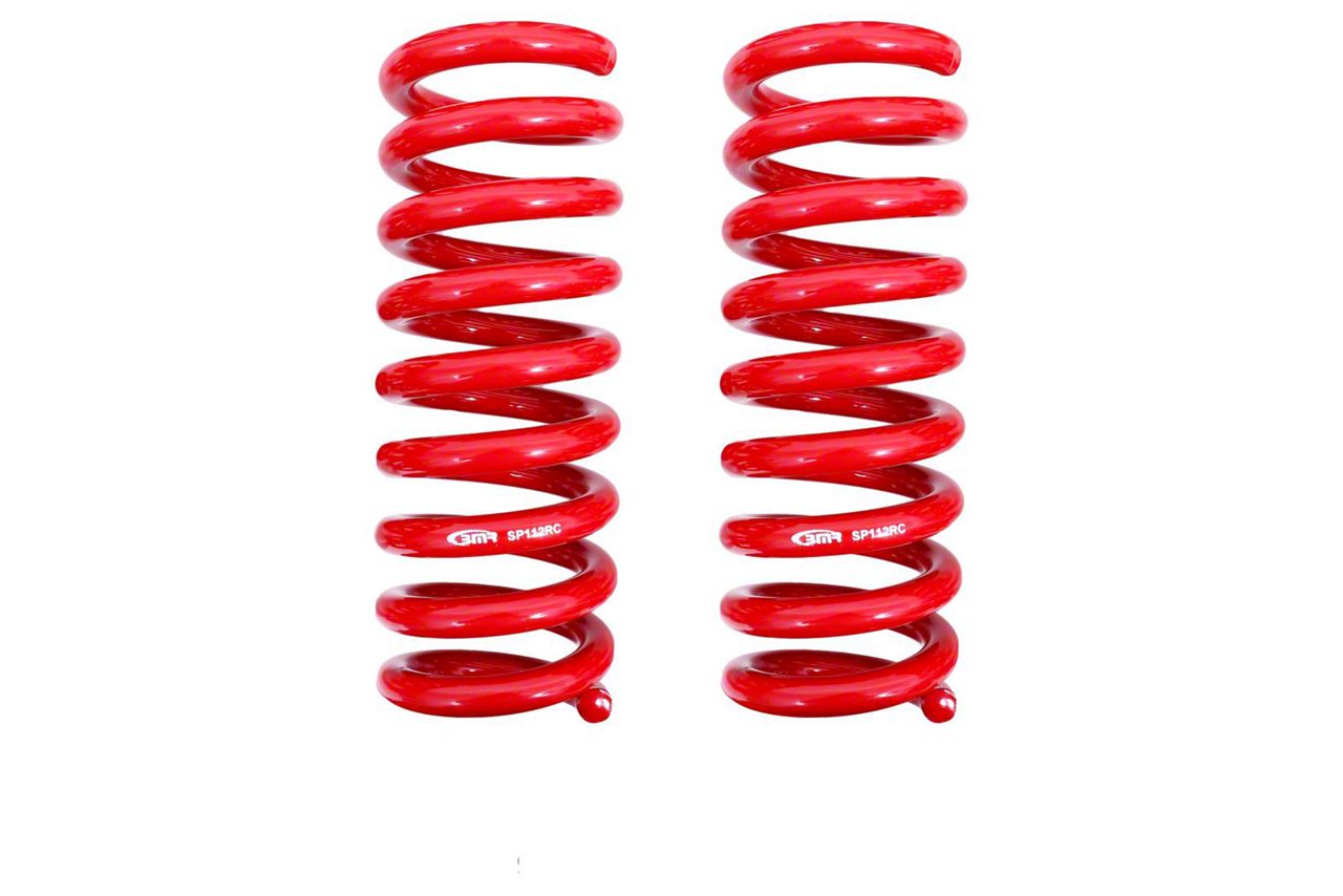 BMR Challenger Rear Lowering Springs; Performance Version; Red SP112R