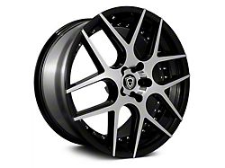 Capri Luxury C0136 Gloss Black Machined Wheel; 22x9 (11-23 RWD Charger, Excluding Widebody)