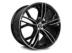 Capri Luxury C5189 Gloss Black Machined Wheel; 22x9 (11-23 RWD Charger, Excluding Widebody)
