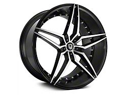 Marquee Wheels M3259 Gloss Black Machined Wheel; 22x9 (08-23 RWD Challenger, Excluding Widebody)