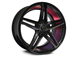 Marquee Wheels M8571 Gloss Black with Red Milled Accents Wheel; 18x8 (08-23 RWD Challenger w/o Brembo, Excluding Widebody)