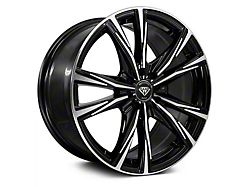 White Diamond WD2750 Gloss Black Machined Wheel; 22x9.5 (08-23 RWD Challenger, Excluding Widebody)