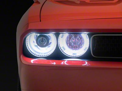 Oracle Waterproof Surface Mount LED Halo Headlight Kit; ColorSHIFT (15-23 Challenger)