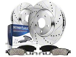 Drilled and Slotted Brake Rotor and Pad Kit; Rear (06-20 Charger AWD SE, AWD SXT, Daytona, GT & R/T w/ Dual Piston Front Calipers)
