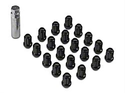 Black 6-Spline Nut Kit; 14mm x 1.5; Set of 20 (06-23 Charger)