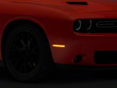 Raxiom Axial Series LED Side Marker Lights; Clear (15-23 Challenger, Excluding Widebody)