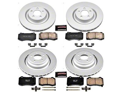 PowerStop Z17 Evolution Plus Brake Rotor and Pad Kit; Front and Rear (06-14 Charger SRT8; 06-23 Charger GT, R/T 392, Scat Pack w/ 4-Piston Front Calipers)