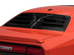 Torch Rear Window Louvers; Gloss Black (08-23 Challenger)