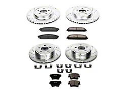 PowerStop Z23 Evolution Sport Brake Rotor and Pad Kit; Front and Rear (06-23 Charger AWD SE, AWD SXT, Daytona, GT & R/T w/ Dual Piston Front Calipers)