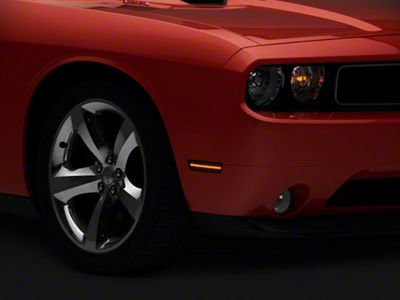 LED Side Marker Lights; Front and Rear; Smoked (08-14 Challenger)