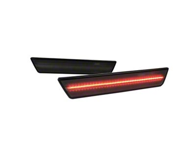 LED Side Marker Lights; Rear Only; Smoked (08-14 Challenger)