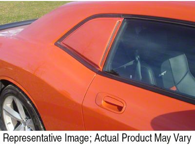 ABS Quarter Window Scoops; Pre-Painted (08-23 Challenger)