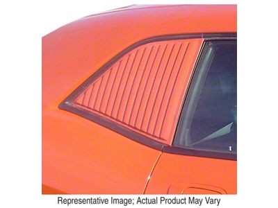 Small ABS Quarter Window Louvers; Pre-Painted (08-23 Challenger)
