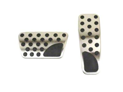 Mopar Pedal Covers; Stainless Steel (08-23 Challenger w/ Automatic Transmission)