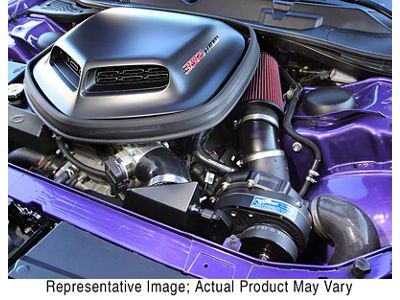 Procharger Stage II Intercooled Supercharger Complete Kit with P-1SC-1; Black Finish (15-23 6.4L HEMI Challenger)