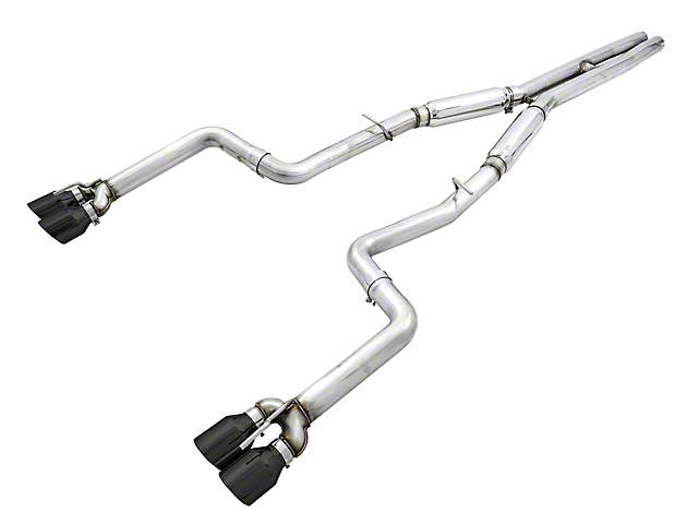 AWE Track Edition Cat-Back Exhaust with Quad Diamond Black Tips (15-23 6.2L HEMI Challenger)