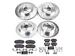 PowerStop Z23 Evolution Sport Brake Rotor and Pad Kit; Front and Rear (06-23 RWD V6 Charger w/ Single Piston Front Calipers)